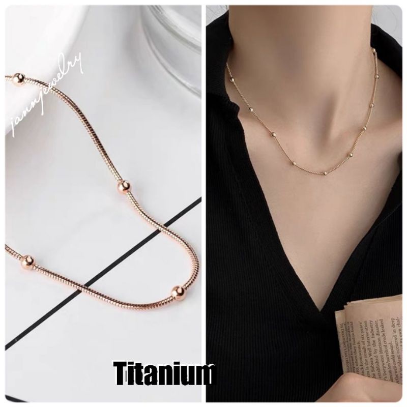 Kalung Titanium Fashion Model Pentol anak &amp; dewasa Anti Karat*AR*