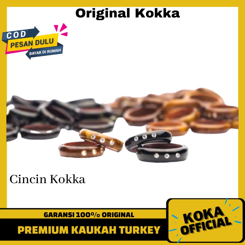 Cincin Koka Kaoka Kauka Asli Motif Bervariasi By Kokka Official