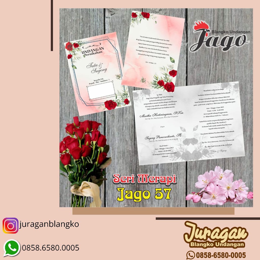 GROSIR BLANGKO UNDANGAN PERNIKAHAN JAGO 57 DEPOK