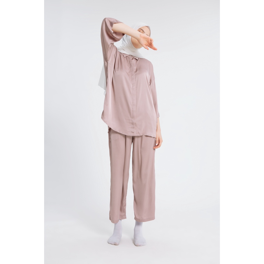 Cottoncut Lula Silk Pajamas Setelan Wanita