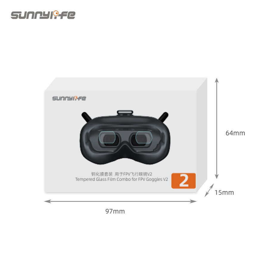 Sunnylife HD Tempered Glass Film Lens Protector For DJI FPV Googles V2