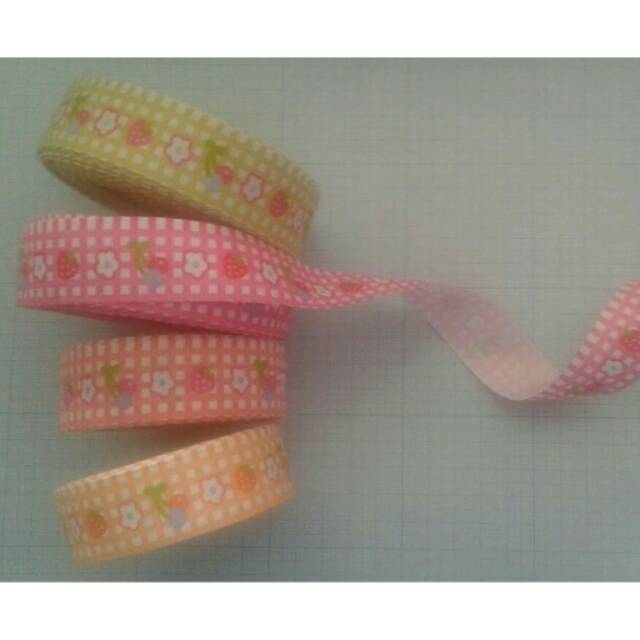 

Pita grosgrain 1" strawberry kotak 02