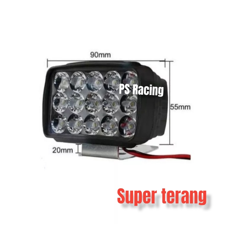 Lampu Tembak LED 15 Mata Waterproof Spot Flood PLX 15 KOTAK / Lampu Sorot LED Super Terang / Lampu M