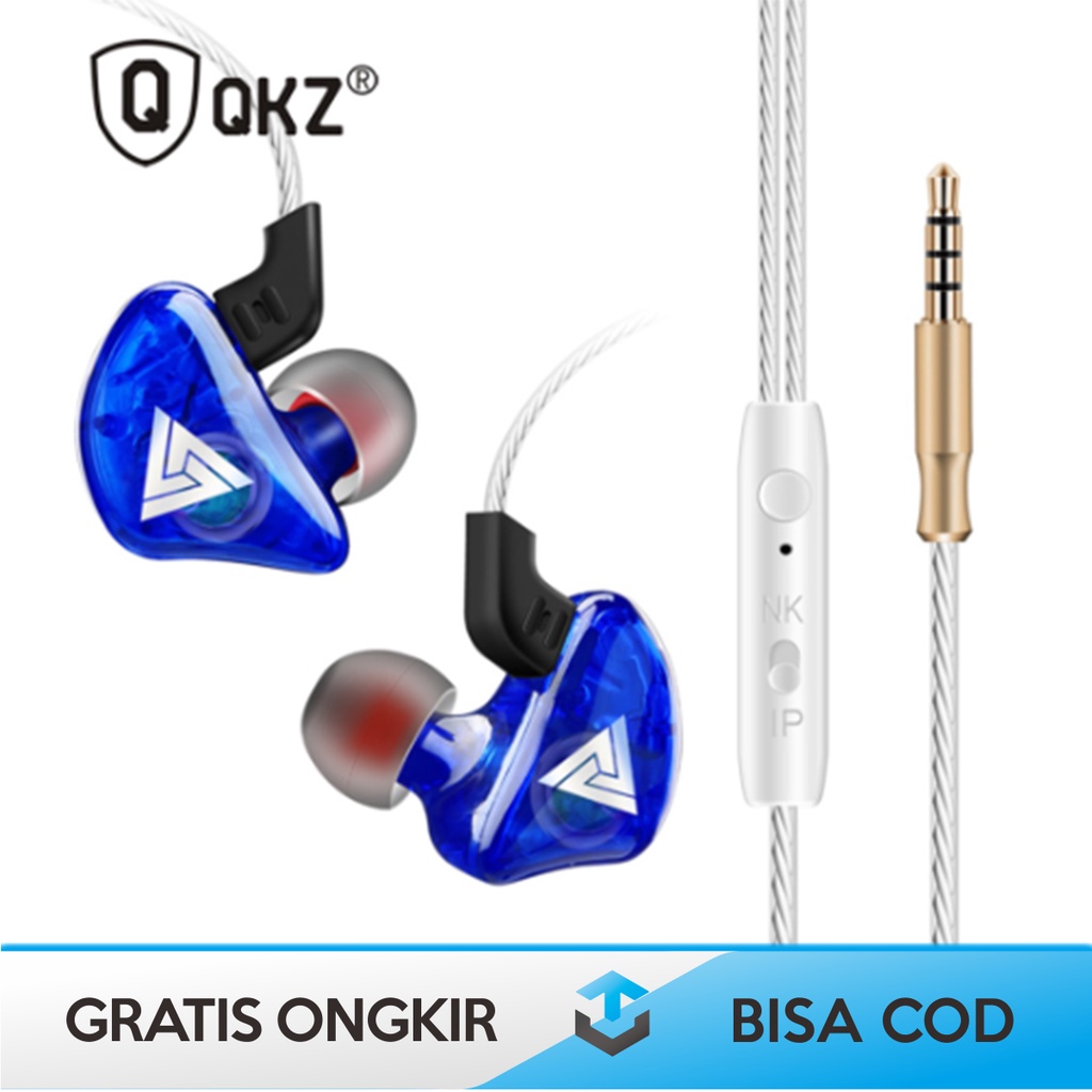 EARPHONE SPORT KABEL KUAT QKZ CK5 ORIGINAL MIC JERNIH FULL BASS MURAH