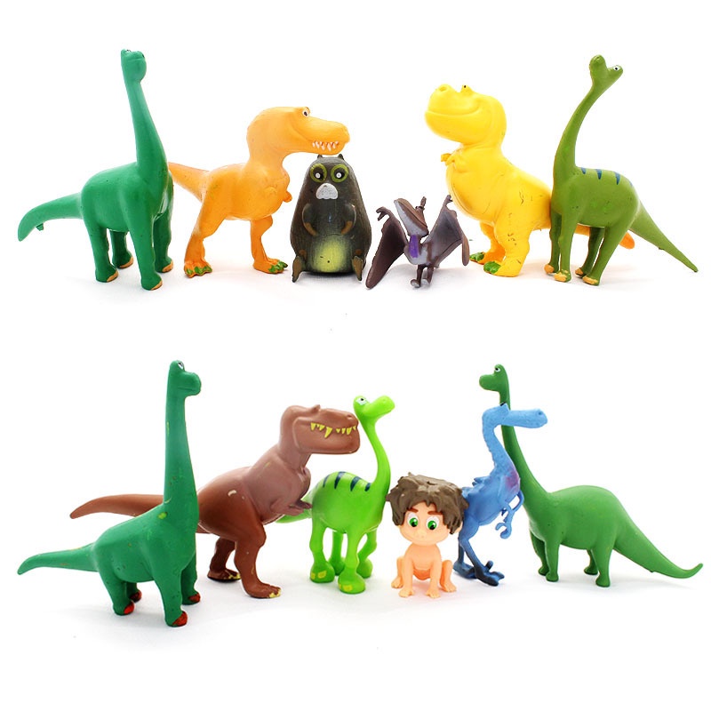 12pcs / set Mainan Boneka Action Figure Dinosaurus Bahan PVC Untuk Dekorasi Kue