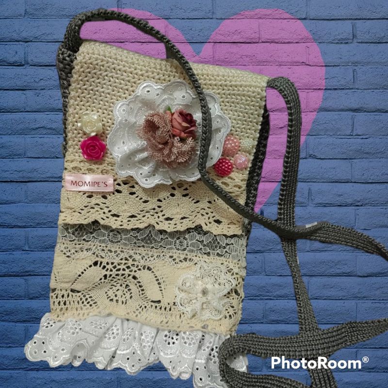 Tas Rajut Selempang Shabby mini