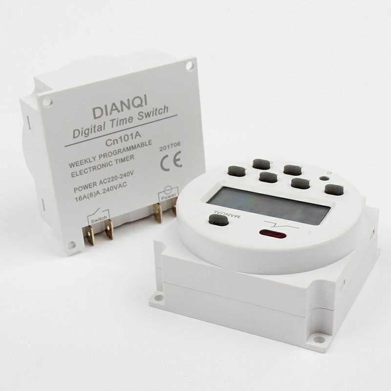 Timer Switch Digital Time Delay Relay 220V CN101A Untuk Lampu Digital Timer Programmable On Off