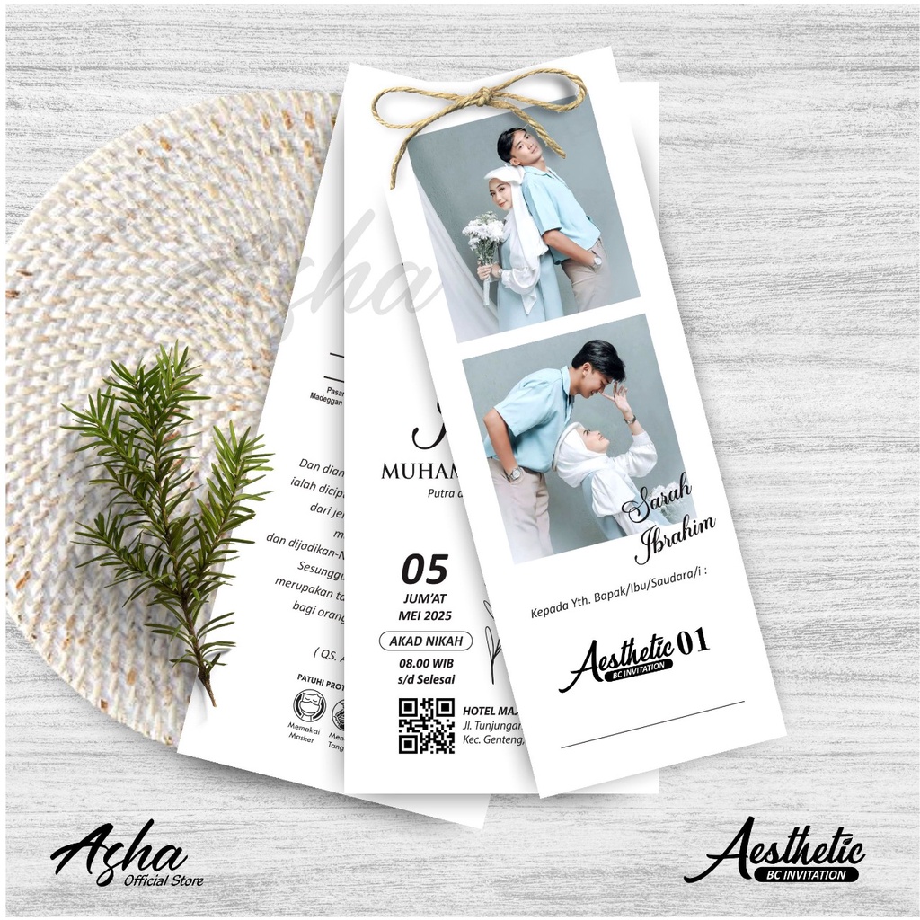 UNDANGAN PERNIKAHAN AESTHETIC BC CUSTOM - UNDANGAN NIKAH AESTHETIC