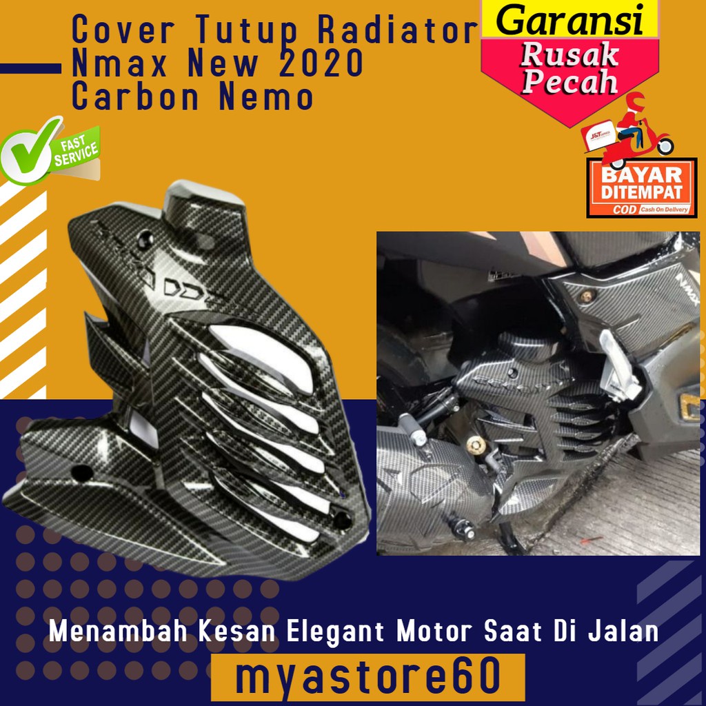 Cover Radiator Nmax New 2020 Karbon Tutup Radiator carbon Nmax New 2020/Aerox 2021 Karbon Merk Nemo Original