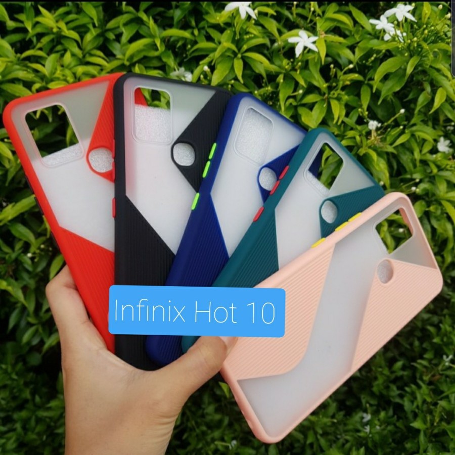 Infinix HOT 10 S-DOVE 2in1 Case Dove Matte Transparan Slim Fuze Macaron