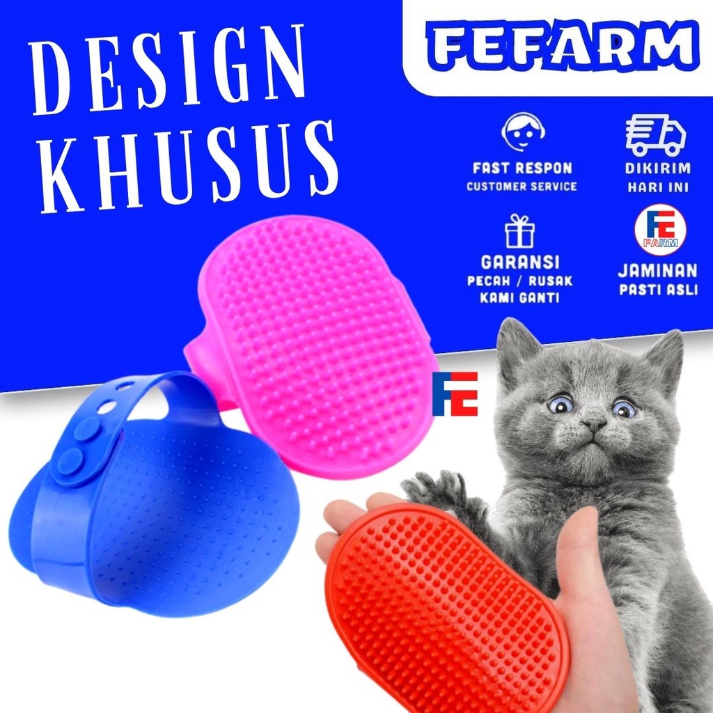 Sisir Bulu Kucing Dan Pijat Grooming Sikat Bulu Kucing Sikat Bulu Anjing FEFARM