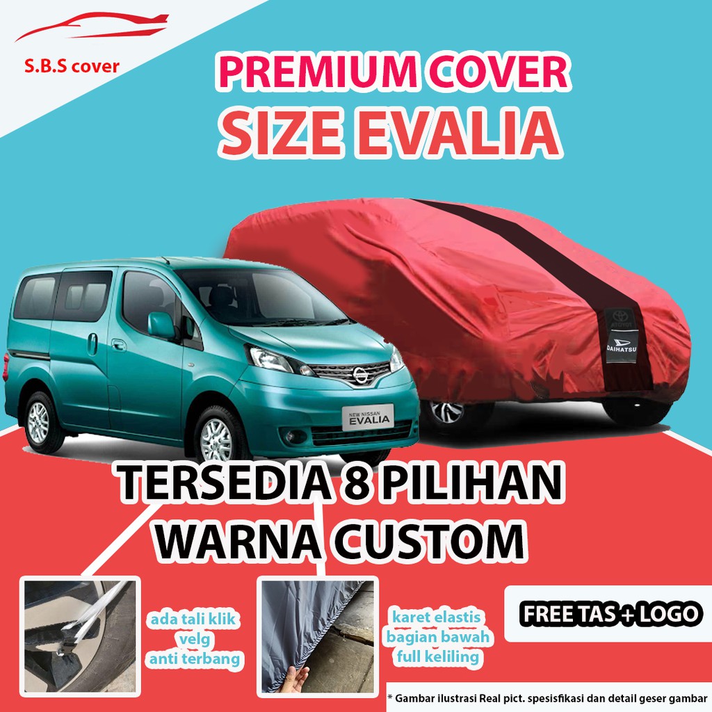 OUTDOOR PREMIUM Body Cover Mobil Evalia / Sarung Mobil Evalia / Mantel Mobil Evalia / Mantol Evalia