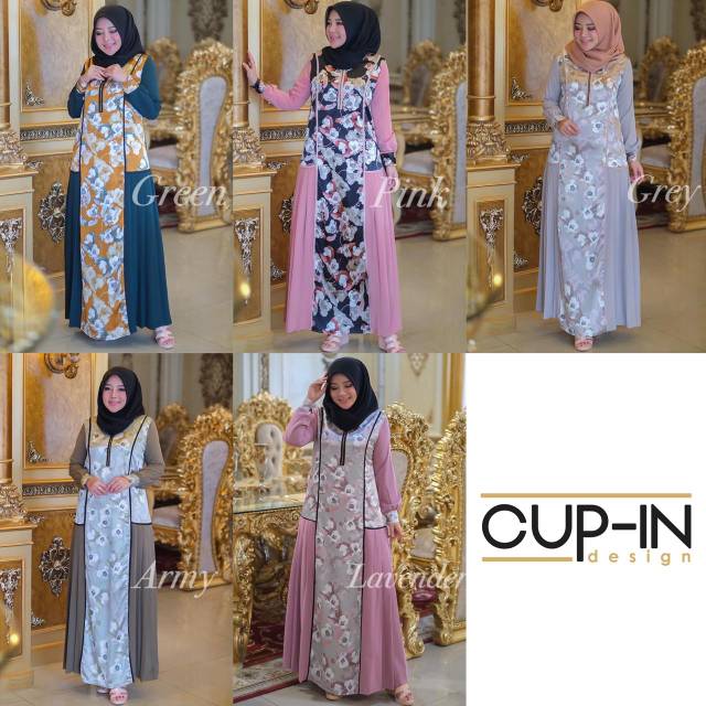 Gamis bunga cup in