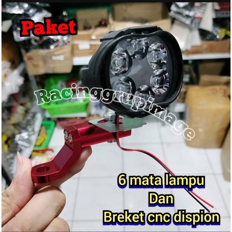 LAMPU TEMBAK SOROT LED SPION MOTOR WORK LIGHT CREE 6 MATA 6 WATT 12V