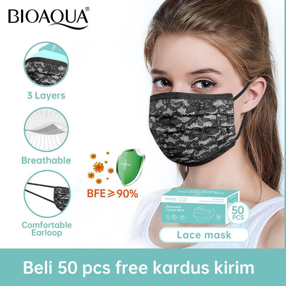 Discount Today Bioaqua Masker medis wajah evo n95 kn95 earloop Kesehatan disposable masker protectiv