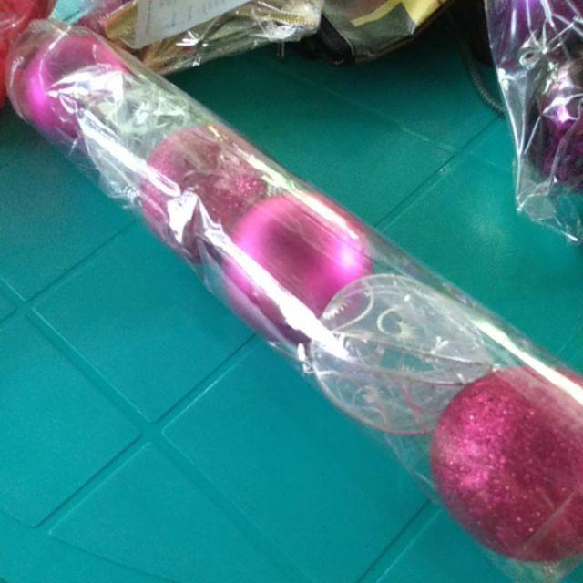 Aksesoris Pohon Natal / Hiasan Bola Natal  4/ 5/ 6/ 7 Cm  Pajangan Gantungan Pernik Pohon Natal