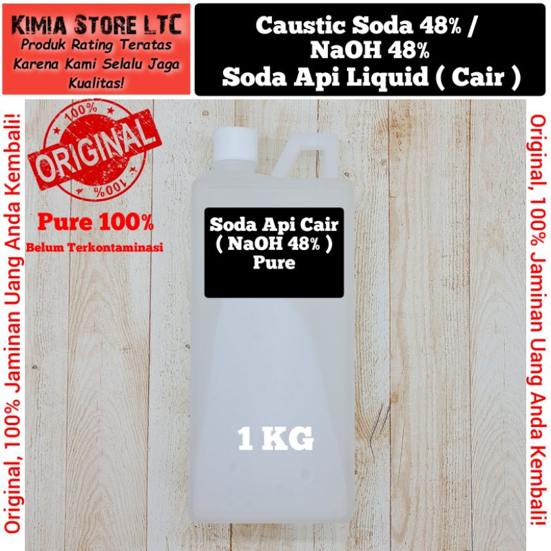 Caustic Soda Cair 1KG / Soda Api Cair 1KG / NaOH 48%