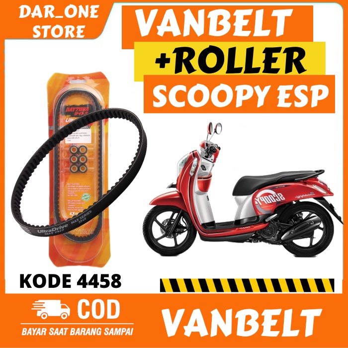 VANBELT PLUS ROLLER DAYTONA RACING ULTRA DRIVE HONDA SCOOPY ESP 2016-2019 ORIGINAL 4458