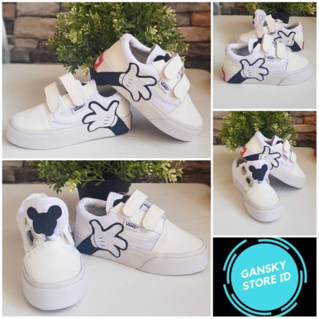 SEPATU VANS ANAK MICKEY PUTIH PREMIUM QUALITY VANS MICKEY PUTIH ANAK