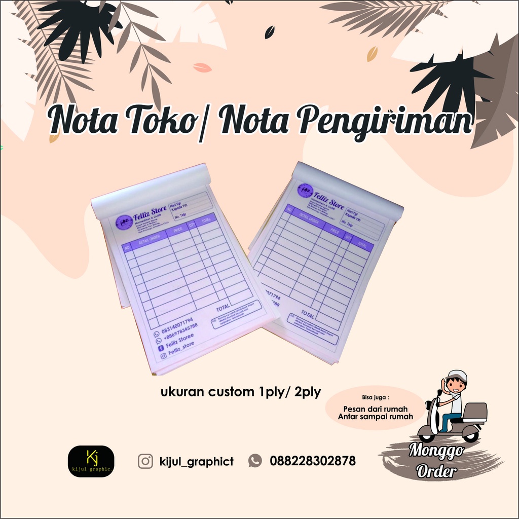 

Nota Bijian Olshop custom