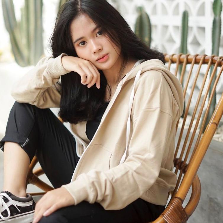 Muraaaahh.. Jaket Wanita Crop | Sweater Style Korea | Ziper Crop Hoodie Sweatshirt | Hoodie Crop wan