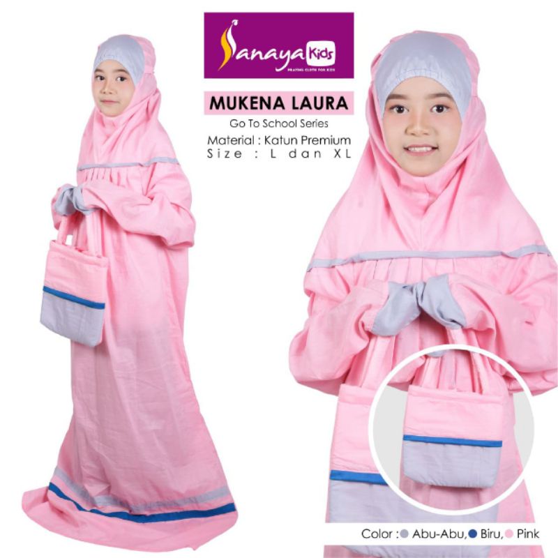 Mukena Anak Terusan Loretta Laura Original Brand by Sanaya Kids-5