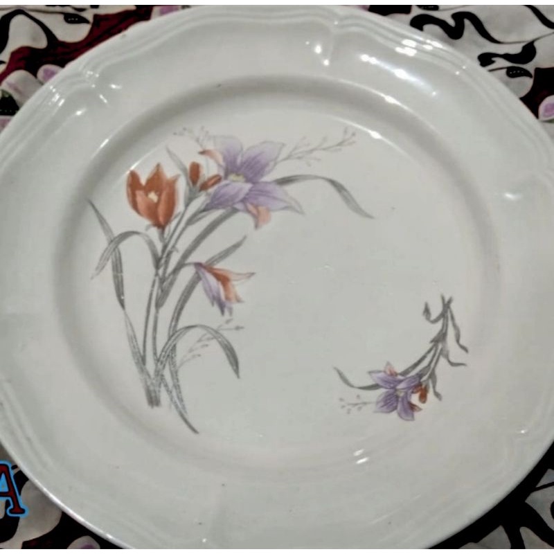 Piring Keramik Ceper Besar Jadul Asli