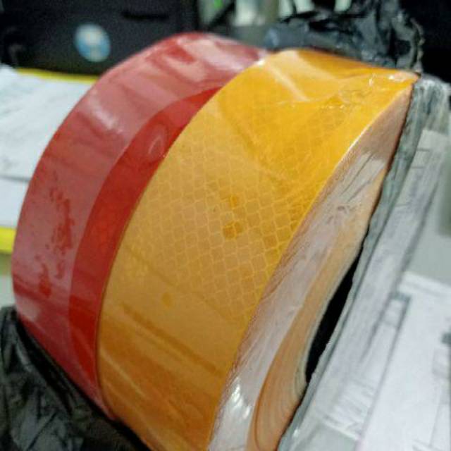 Sticker Reflector Mobil Box Uji KIR Diamond Grade Tape 5cmx45mtr