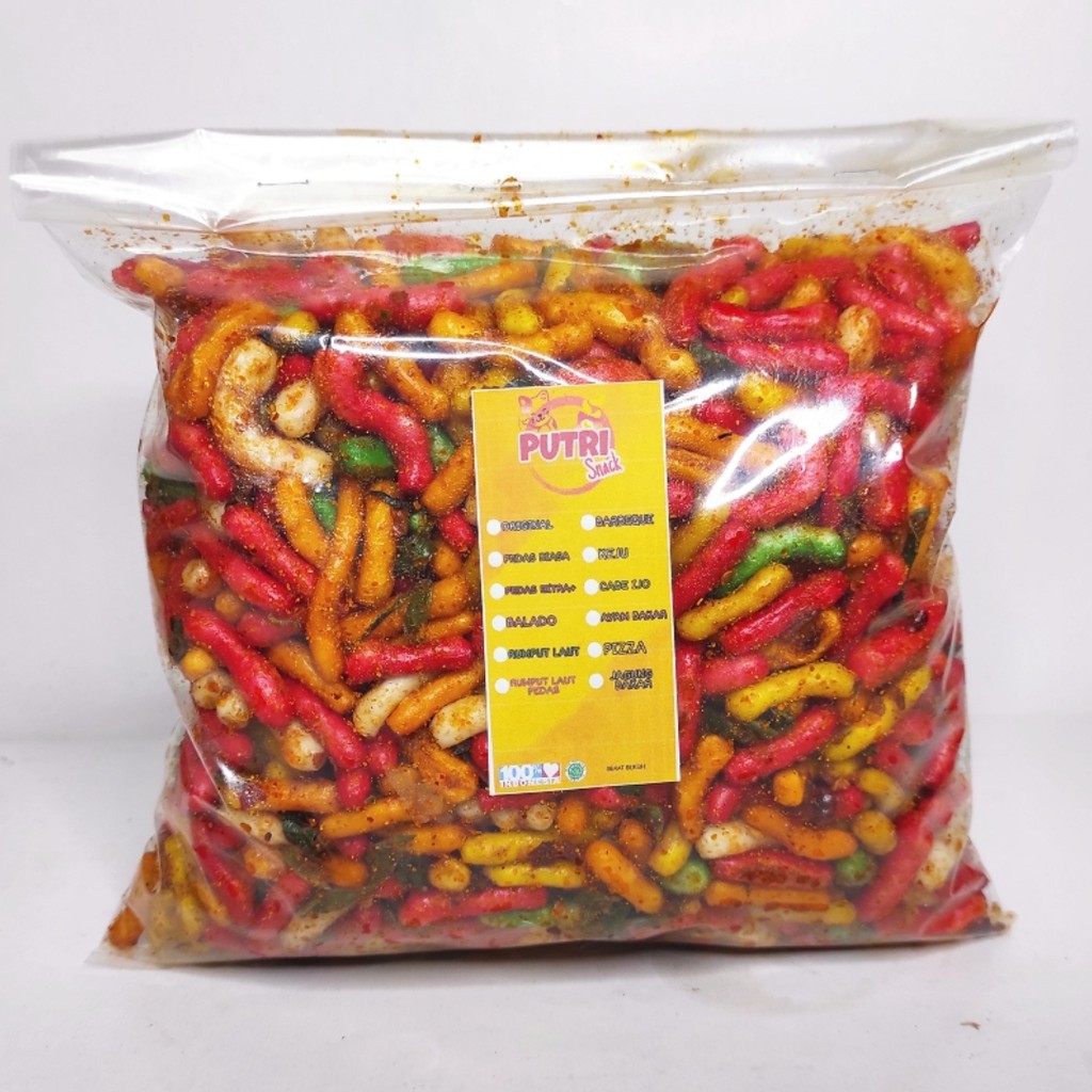 Gurilem Bantet Warna Seblak Kering 500gr Daun Jeruk