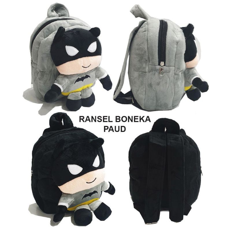 TAS BONEKA BATMAN IMPORT/TAS ANAK SEKOLAH PAUD/TAS BALITA LUCU/TAS BATMAN/TAS RANSEL BATMAN HALUS