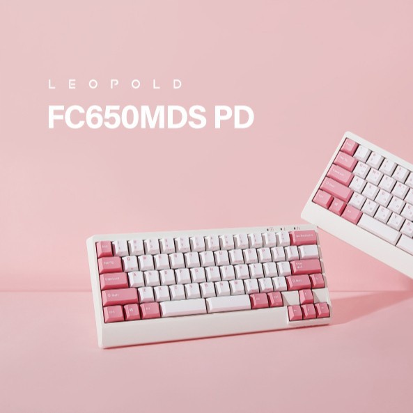 Leopold FC650M Light Pink PD 65% Double Shot PBT Mechanical Keyboard