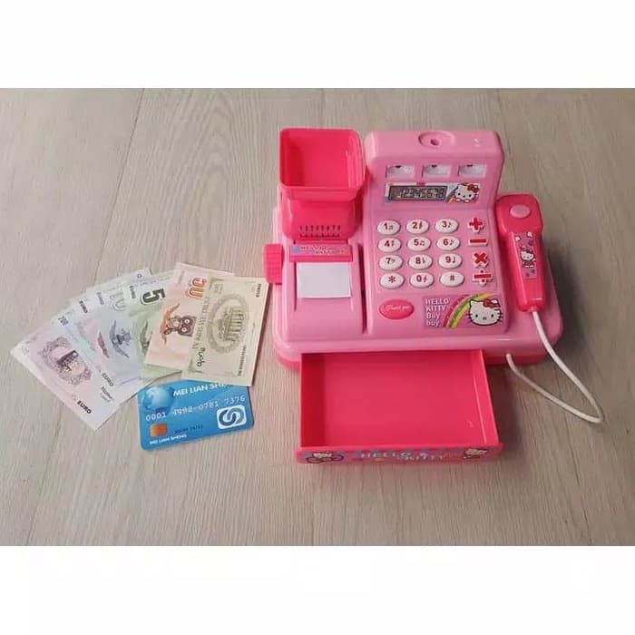 Mainan Kasir Sturk Timbangan Kasir hello Kitty Kasir HK Cash Register SuperMarket HK - Mainan Anak Termurah-2
