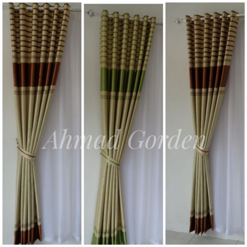 Gorden Blackout Bludru motif zebra Gorden minimalis Gorden Jendela