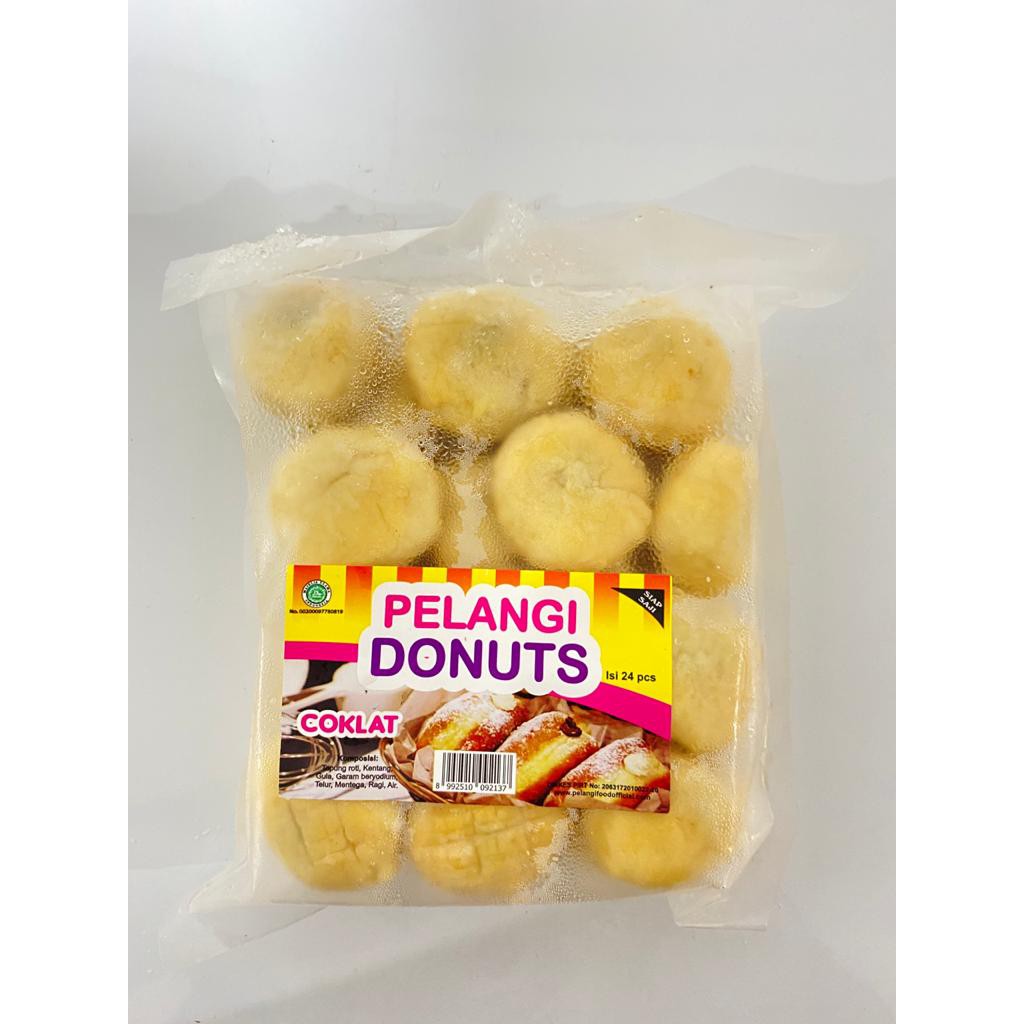 

Donat pelangi isi coklat 24pcs