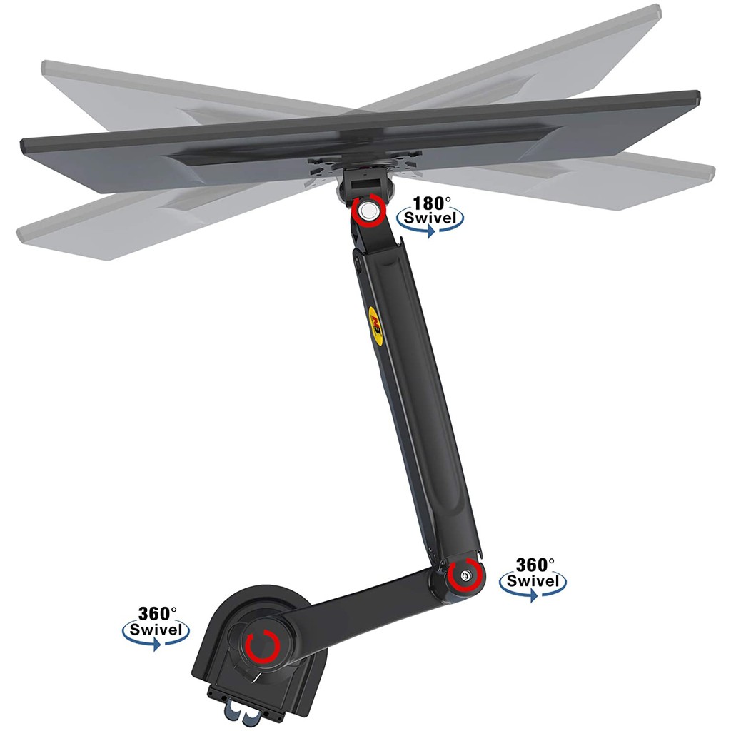 Bracket Dual Monitor NB H180 17&quot; - 34&quot; Max Load 2 - 9 Kg Gas Spring