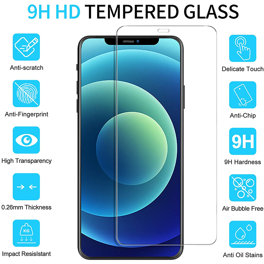 Pelindung Layar Tempered Glass Hd Transparan Untuk Iphone 12 / 12 Pro Max