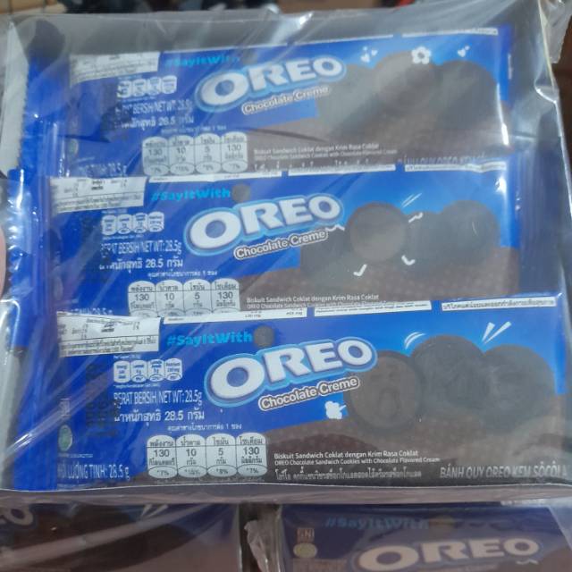 Biskuit Oreo krim Coklat box isi 12 pcs