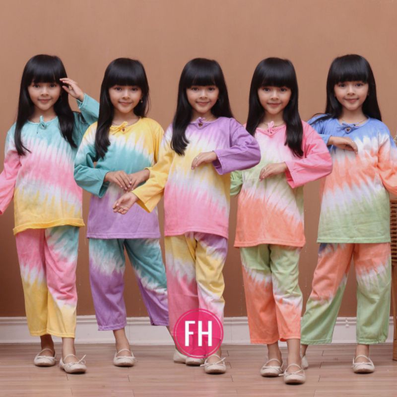 Setelan Anak Perempuan Celana Panjang Bahan Kaos Setelan Kekinian Terbaru Batik Pekalongan