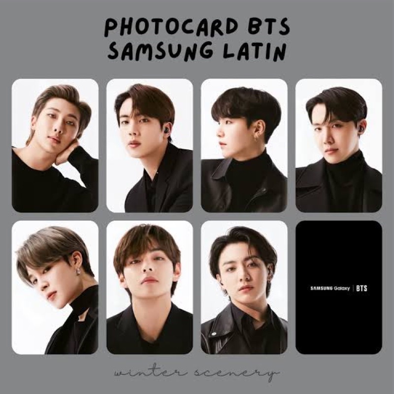 PC Photocard Jungkook Samsung Latin, PC Photocard Seokjin Samsung Latin