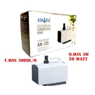 Pompa Celup Water Pump AMARA AM105 AM 105 36 Watt Aquarium Kolam Ikan