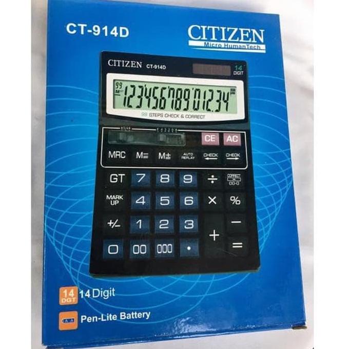 

MAE BESAR ! Kalkulator Citizen 914D 14 digit - Kakulator Dagang / Kalkulator Check / Calculator Besar✽ (Model Terkini)Stok banyak ➟