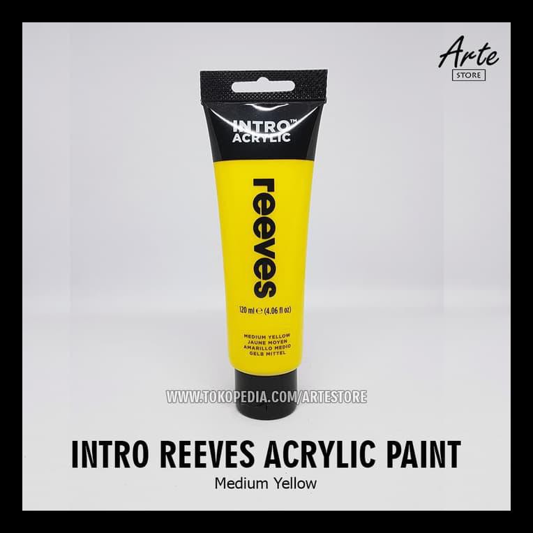 

READY STOK CAT ACRYLIC INTRO REEVES MEDIUM YELLOW 120 ML PERALATAN MELUKIS TERLARIS DAN MURAH