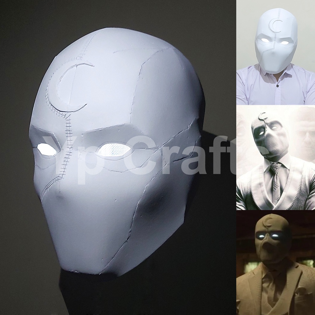 Topeng Marvel Series Moon Knight Mr Knight Steven Grant Armor Cosplay