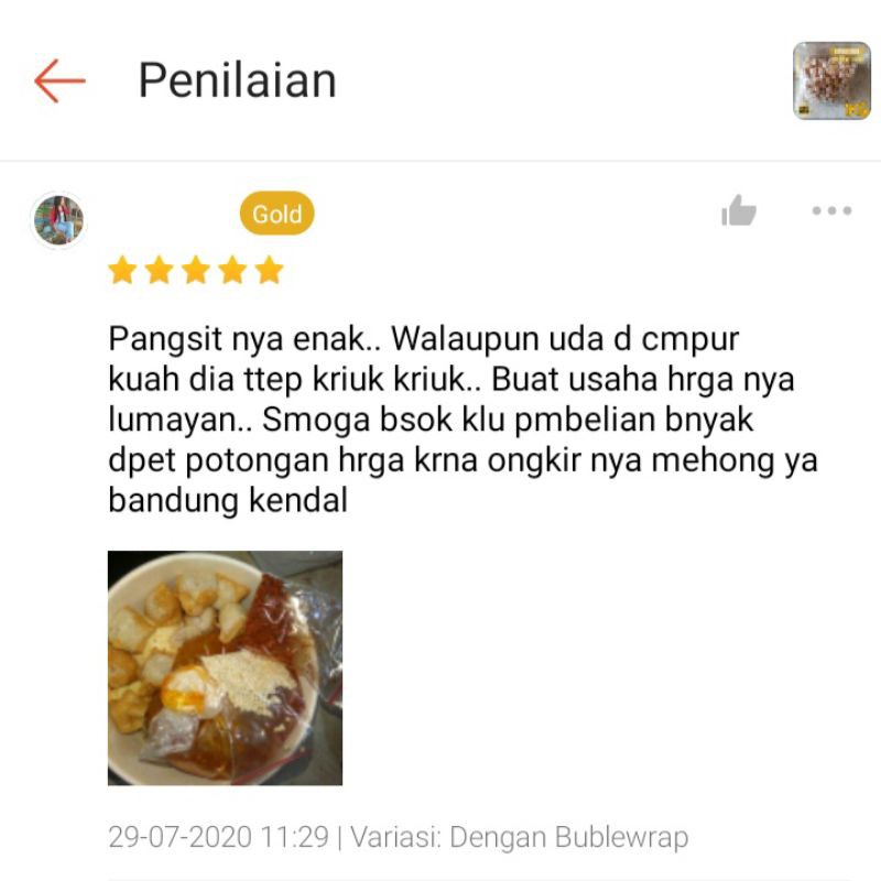 1 Kg SIOMAY MINI Cuanki Pangsit Gurilem Garut Merk SAWARGI Toping Baso Aci, dan Cuanki