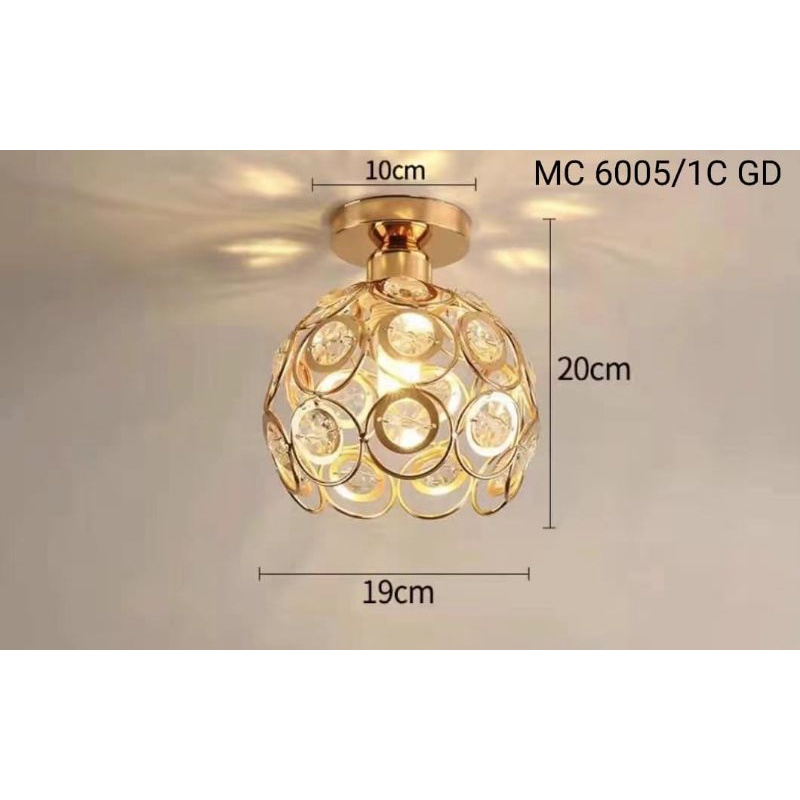 Lampu Hias Plafon Ceiling Lamp 6005/1C Gold
