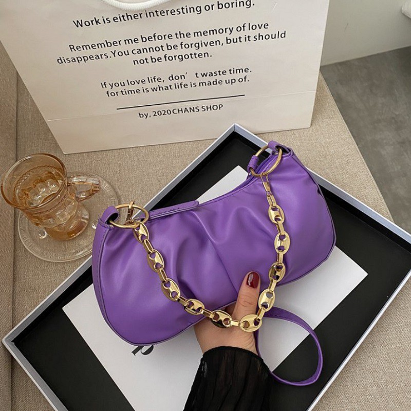 BJ27693 - BLACK/ORANGE/PURPLE/WHITE/YELLOW - TAS SHOULDERBAG 2 TALI IMPORT TAS WANITA FASHION IMPORT MODIS ELEGAN TERMURAH TERLARIS TERBARU BAGSTORE JAKARTA TAS BATAM JT7693