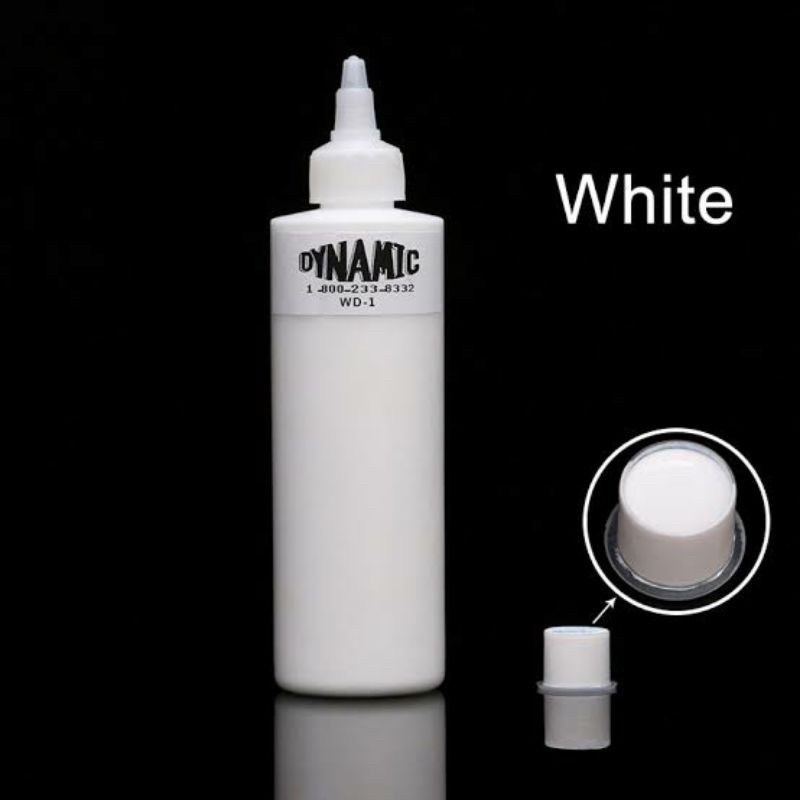 Tinta Tattoo Dynamic white 1oz /Tinta Tattoo Dynamic non original white 1/2oz / Tinta Tattoo white 5