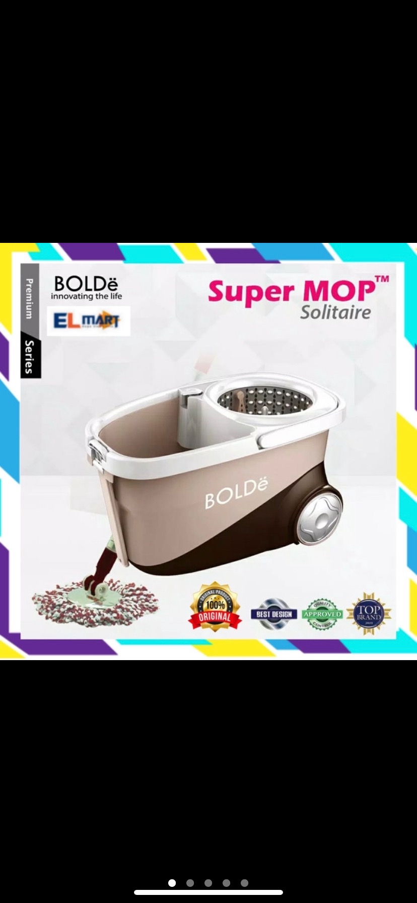 Alat Pel Lantai Super Mop Bolde Solitaire Premium Quality Dengan Roda