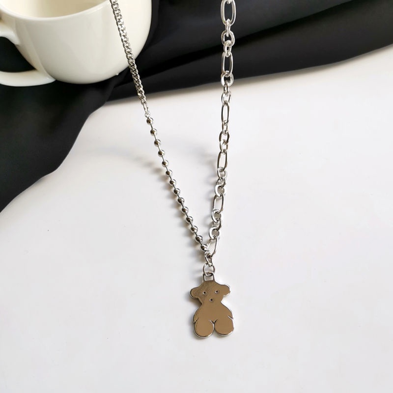 Twin hip hop beruang kalung wanita sweater chain Panjang Tahun Baru trendi sweater chain aksesoris k