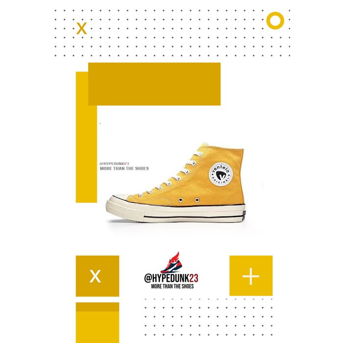 Promo Sepatu Ventela 70s High Cut Yellow (Kuning) - 43 Berkualitas